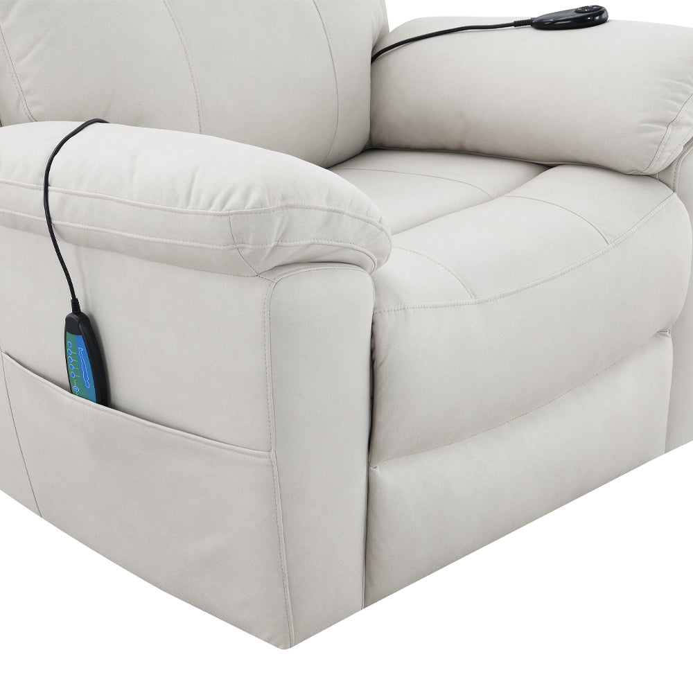 Chriki Beige Power Recliner - Ornate Home