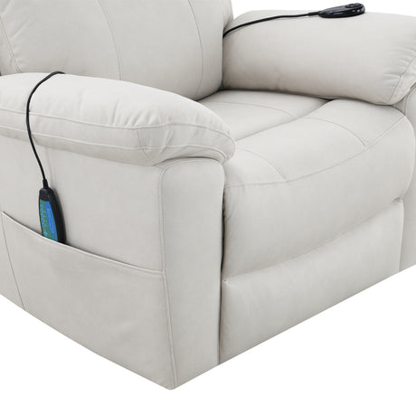Chriki Beige Power Recliner - Ornate Home