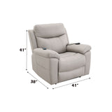 Chriki Beige Power Recliner - Ornate Home