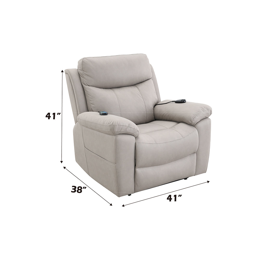 Chriki Beige Power Recliner - Ornate Home
