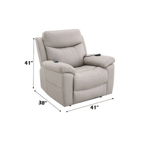Chriki Beige Power Recliner - Ornate Home