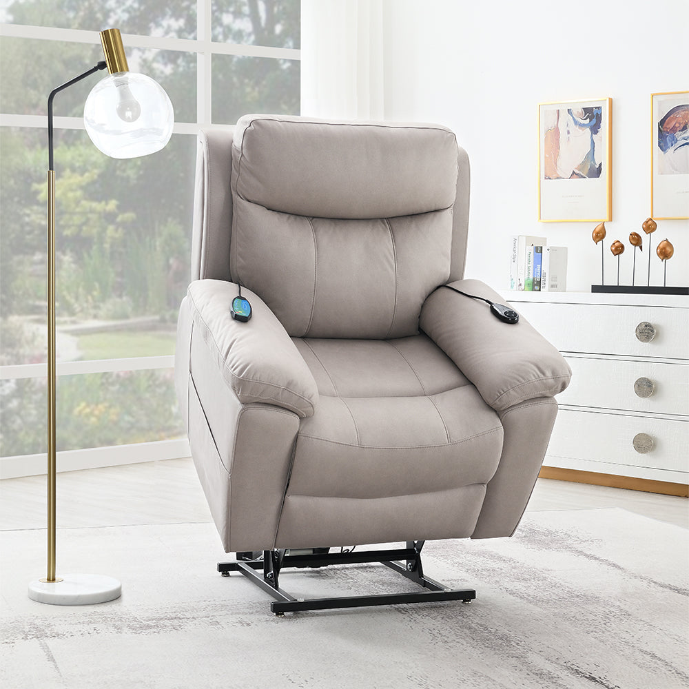 Chriki Beige Power Recliner - Ornate Home