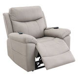 Chriki Beige Power Recliner - Ornate Home