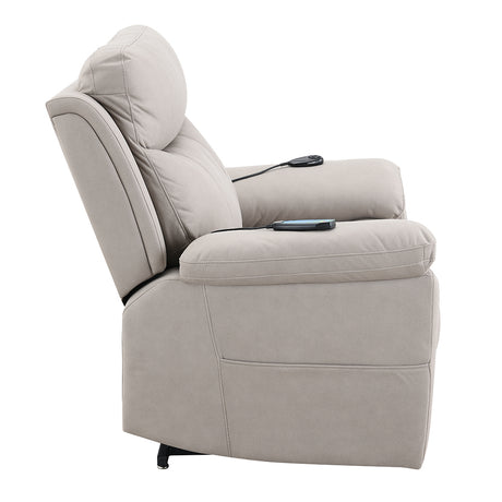 Chriki Beige Power Recliner - Ornate Home