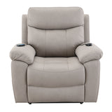 Chriki Beige Power Recliner - Ornate Home