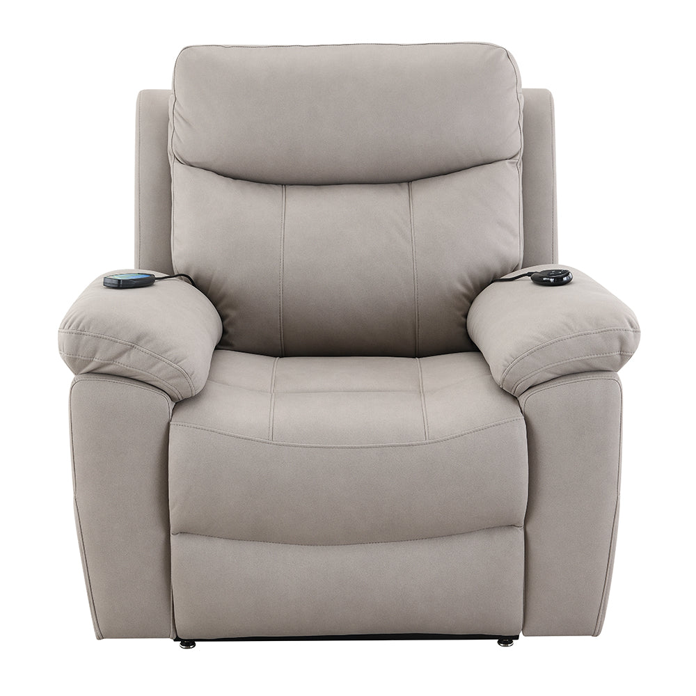 Chriki Beige Power Recliner - Ornate Home