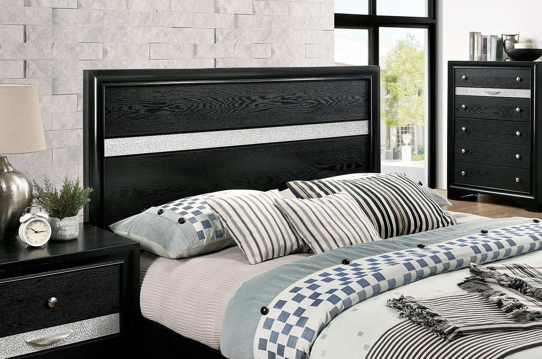Chrissy Black Queen Storage Bed - Ornate Home