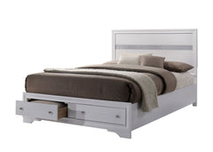 Chrissy White 5 Pc. Queen Bedroom Set w/ 2NS - Ornate Home