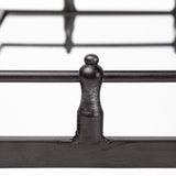 Christa Black Metal Mirrored Base Square Tray - Ornate Home