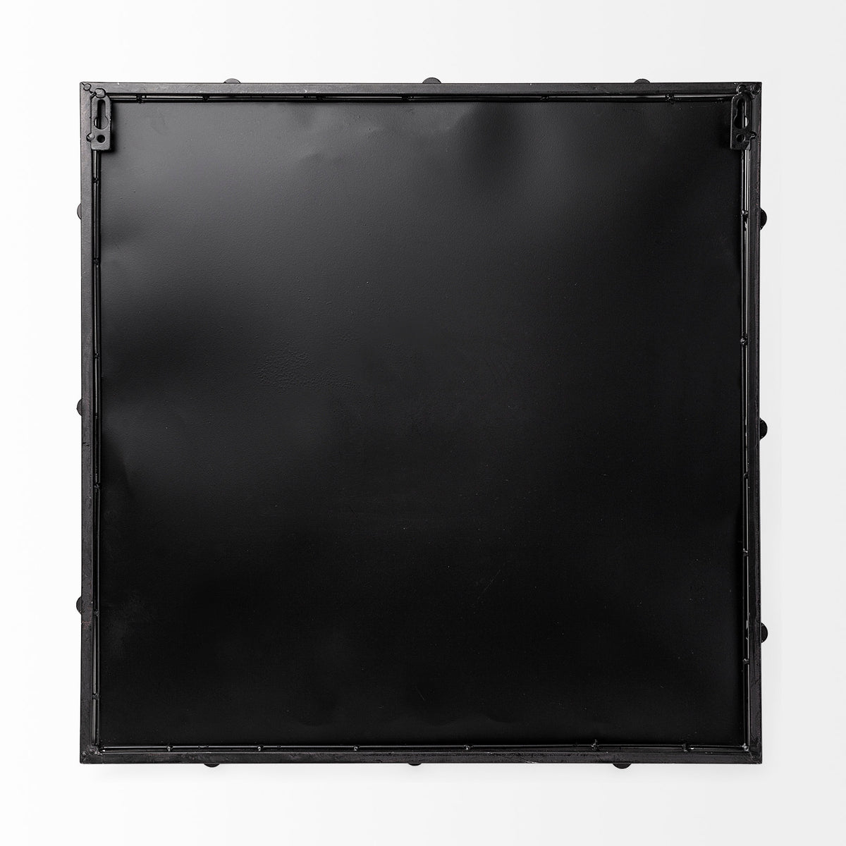 Christa Black Metal Mirrored Base Square Tray - Ornate Home