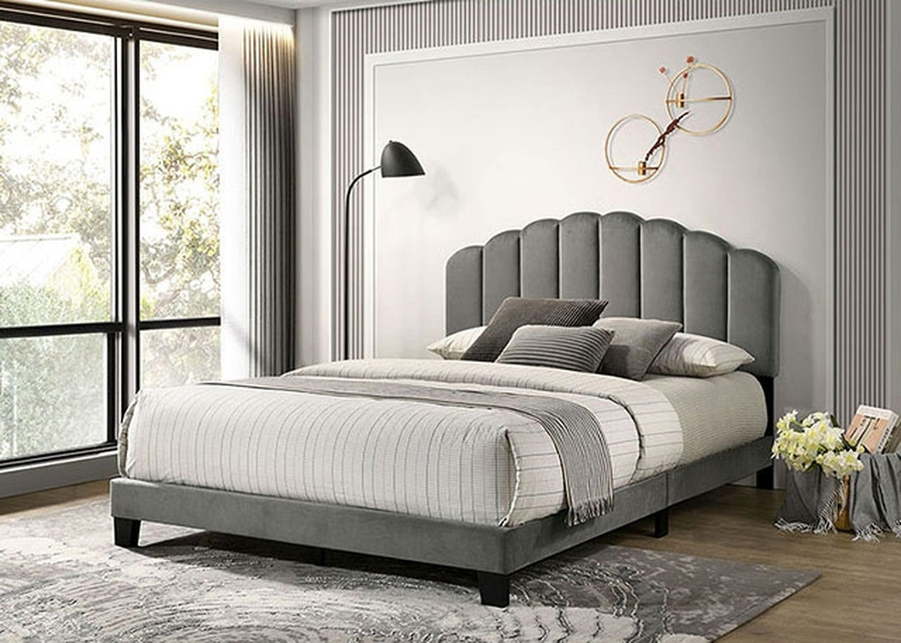 Christi Dark Gray Queen Bed - Ornate Home