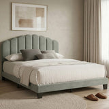 Christi Light Gray Queen Bed - Ornate Home