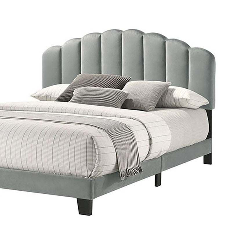 Christi Light Gray Queen Bed - Ornate Home