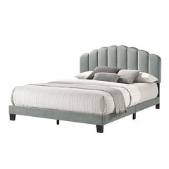 Christi Light Gray Queen Bed - Ornate Home