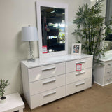 Christie White High Gloss Lacquer Dresser - Ornate Home