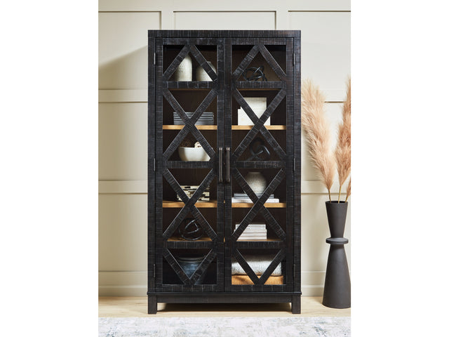 Christop Black/Brown Accent Cabinet (Online Special Price) - Ornate Home