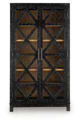 Christop Black/Brown Accent Cabinet (Online Special Price) - Ornate Home