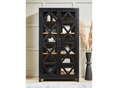 Christop Black/Brown Accent Cabinet - Ornate Home