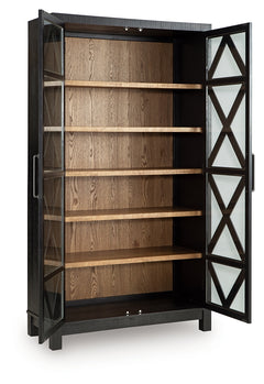 Christop Black/Brown Accent Cabinet - Ornate Home