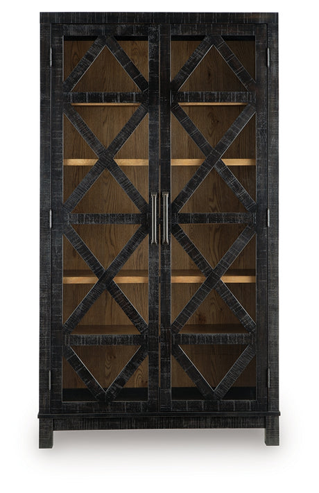 Christop Black/Brown Accent Cabinet - Ornate Home