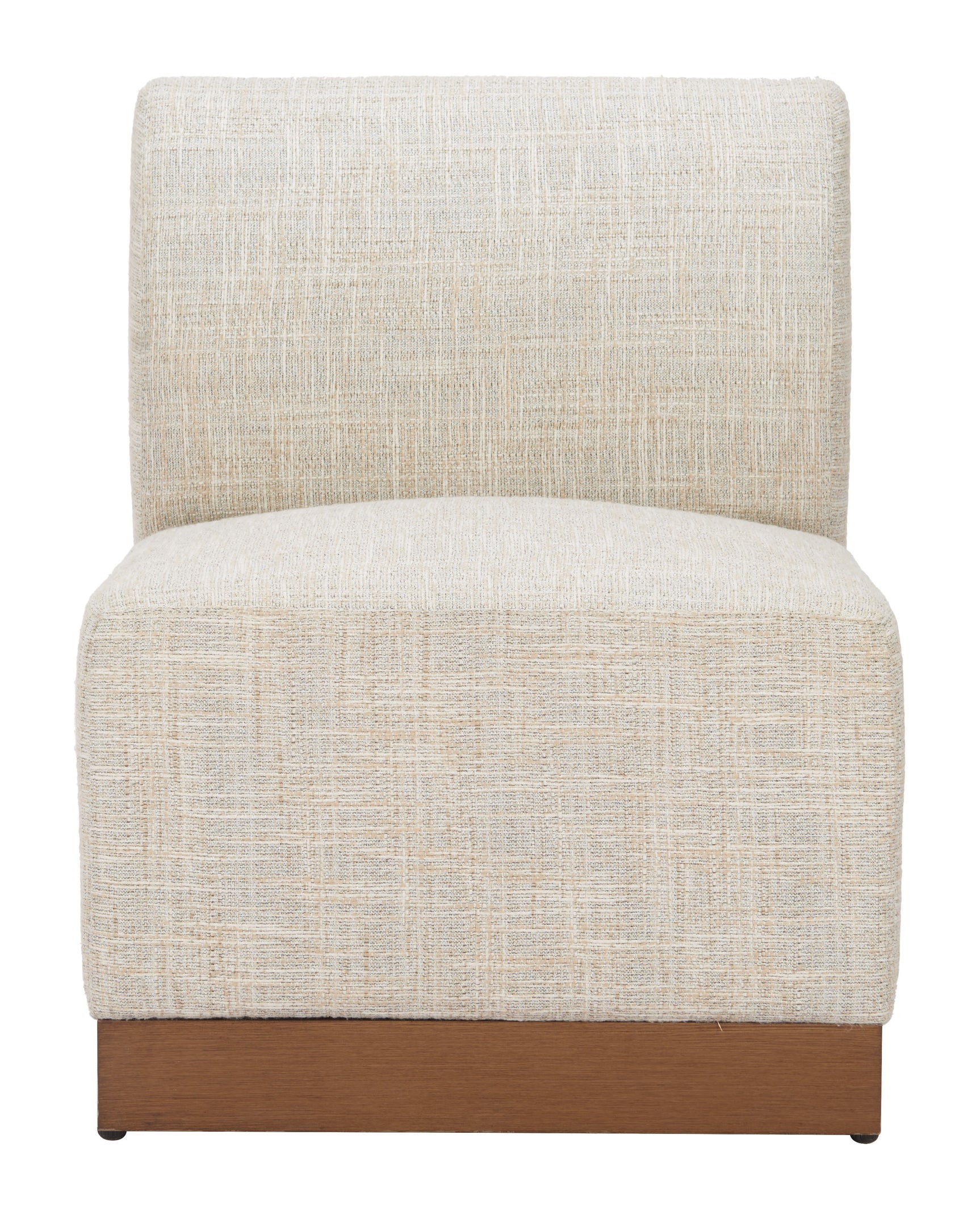 Christy Beige Armless Chair