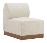 Christy Beige Armless Chair