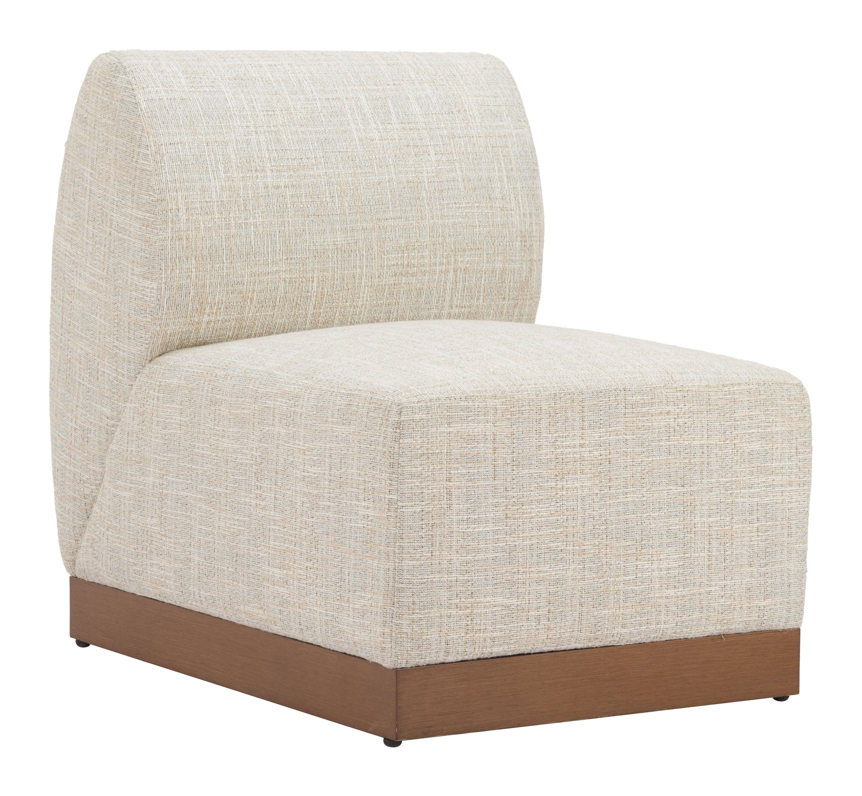 Christy Beige Armless Chair