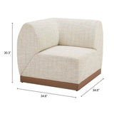 Christy Beige Corner Chair - Ornate Home
