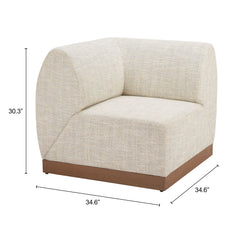 Christy Beige Corner Chair - Ornate Home
