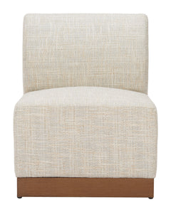 Christy Beige Outdoor Armless Chair - Ornate Home