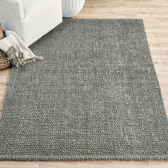Chunky Blue Charcoal Loop Rug - Ornate Home