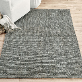 Chunky Blue Charcoal Loop Rug - Ornate Home
