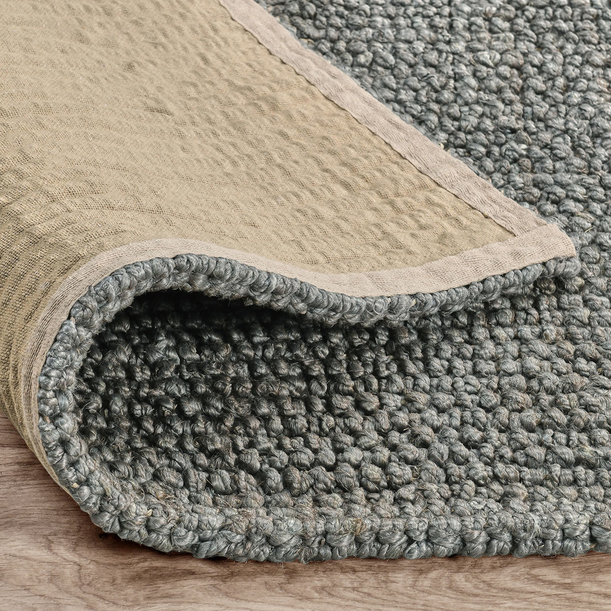 Chunky Blue Charcoal Loop Rug - Ornate Home