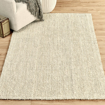 Chunky Ivory Loop Rug - Ornate Home