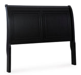 Chylanta Black Queen Sleigh Bed - Ornate Home