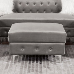 Ciabattoni Gray Sectional w/ Ottoman - Ornate Home