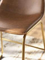Ciabori Brown/Gold Dining UPH Side Chair (Set of 2) - Ornate Home
