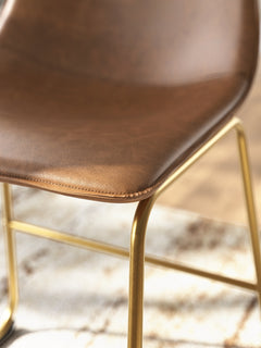 Ciabori Brown/Gold Dining UPH Side Chair (Set of 2) - Ornate Home