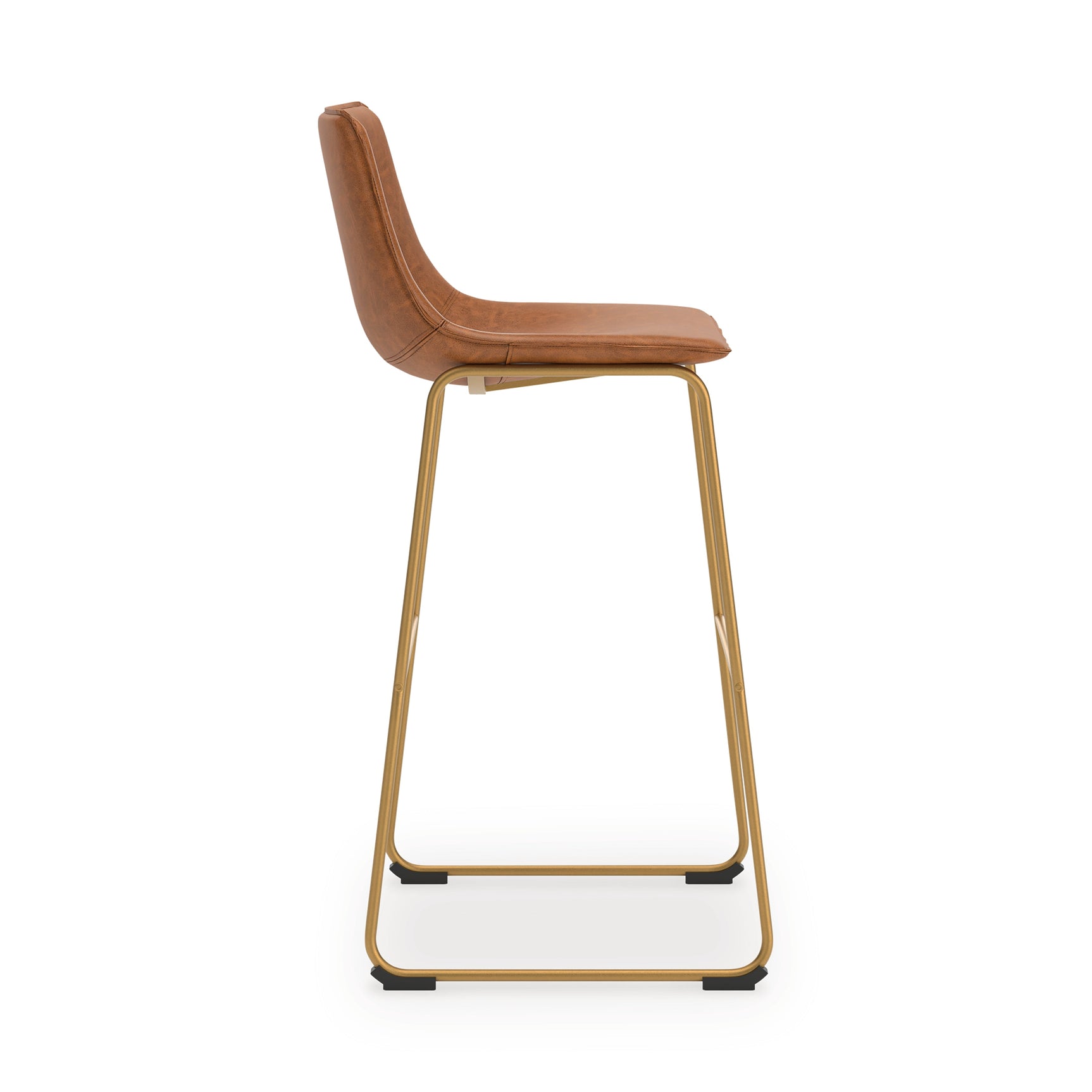 Ciabori Brown/Gold Tall UPH Barstool (Set of 2) (Online Special Price) - Ornate Home
