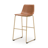 Ciabori Brown/Gold Tall UPH Barstool (Set of 2) (Online Special Price) - Ornate Home