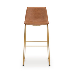 Ciabori Brown/Gold Tall UPH Barstool (Set of 2) - Ornate Home