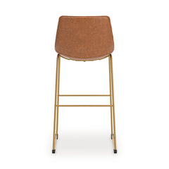 Ciabori Brown/Gold Tall UPH Barstool (Set of 2) - Ornate Home