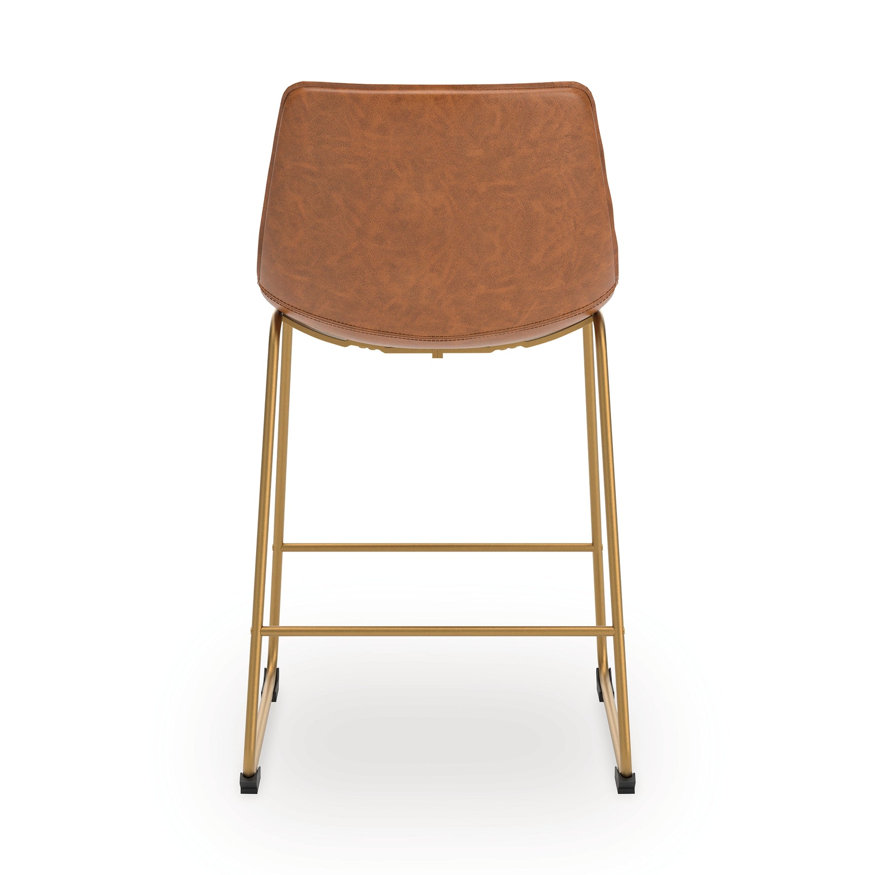 Ciabori Brown/Gold Upholstered Barstool (Set of 2) (Online Special Price) - Ornate Home