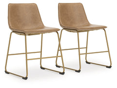 Ciabori Toast/Gold Dining UPH Side Chair (Set of 2) - Ornate Home