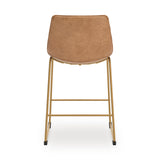 Ciabori Toast/Gold Tall UPH Barstool (Set of 2) - Ornate Home