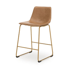 Ciabori Toast/Gold Tall UPH Barstool (Set of 2) - Ornate Home