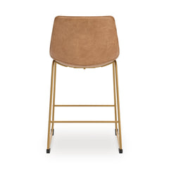 Ciabori Toast/Gold Upholstered Barstool (Set of 2) - Ornate Home