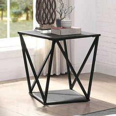 Ciana Gray/Sand Black End Table - Ornate Home