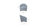 Ciara Light Blue Accent Chair - Ornate Home