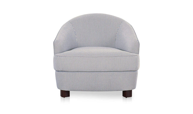 Ciara Navy Stripe Accent Chair - Ornate Home